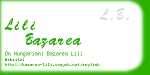 lili bazarea business card